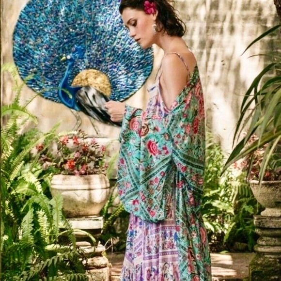 Spell and the Gypsy Collective Babushka Maxi Kimono Robe S/M - Picture 3 of 16